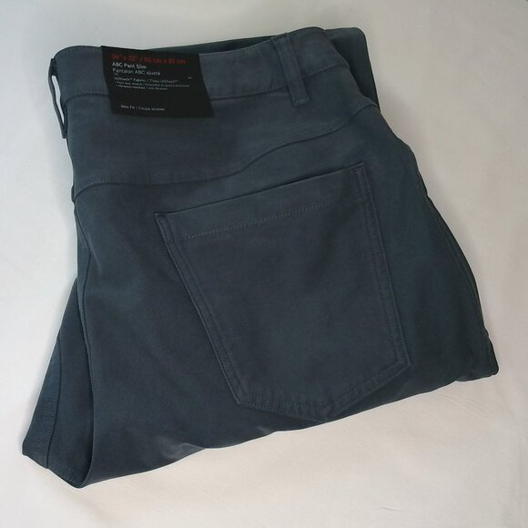 Men's Lululemon ABC Slim Fit Utilitech Shale Blue 34x32 NWT pants - Picture 1 of 3